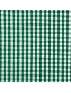 Tissu popeline de coton - Vichy grands carreaux - Vert foncé 2