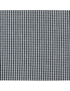 Tissu popeline de coton - Vichy petits carreaux - Noir 2