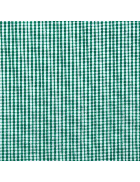 Tissu popeline de coton - Vichy petits carreaux - Vert foncé