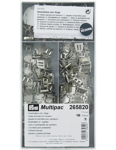 Multipac de 100 agrafes et barettes