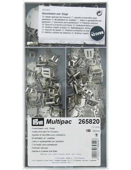 Multipac de 100 agrafes et barettes