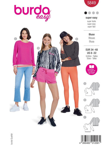 Patron de blouse - Burda 5849