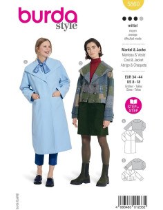 Patron de veste et manteau - Burda 5860