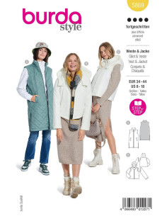 Patron de gilet et veste - Burda 5869