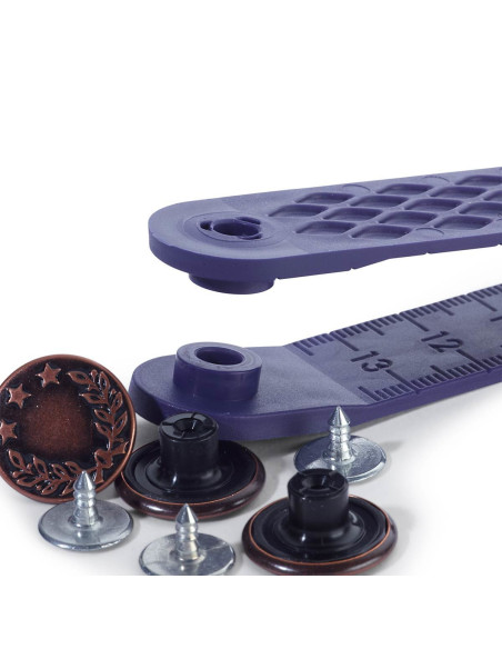 Boite de 8 boutons jeans 17mm