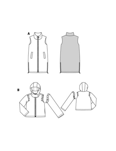Patron de gilet et veste - Burda 5869