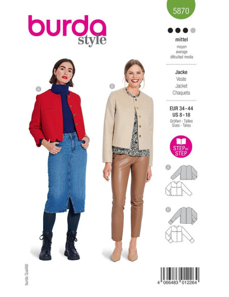 Patron de veste - Burda 5870