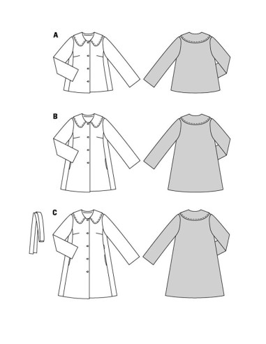 Patron de manteau - Burda 5872