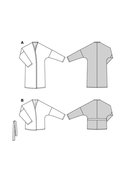 Patron de veste et manteau - Burda 5883