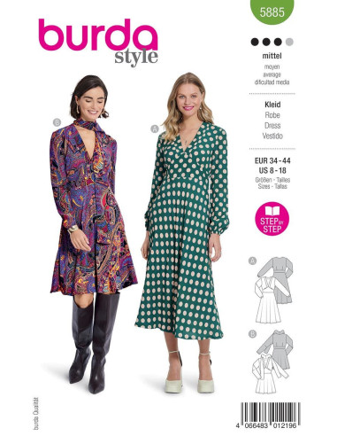 Patron de robe - Burda 5885