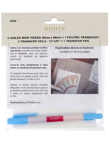 Voiles non tissés pour transfert + feutre