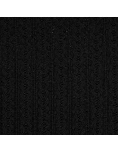 Tissu maille tricot jacquard - Noir 2