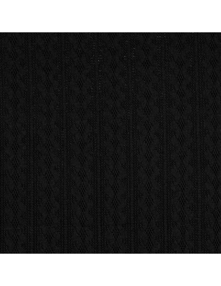 Tissu maille tricot jacquard - Noir