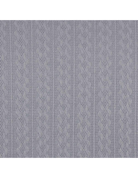 Tissu maille tricot jacquard - Gris bleu