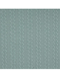 Tissu maille tricot jacquard - Vert de gris 2