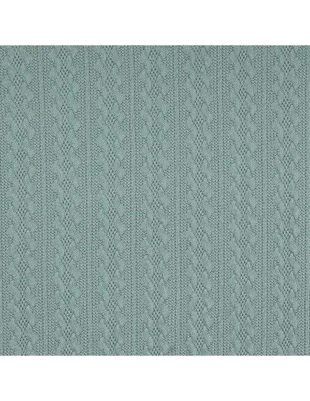 Tissu maille tricot jacquard - Vert de gris