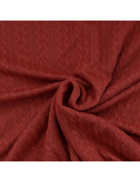 Tissu maille tricot jacquard - Cuivre