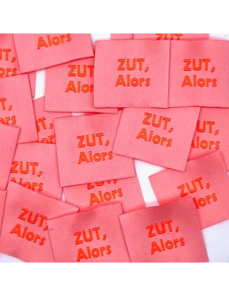 Lot de 5 étiquettes tissées à coudre Zut Alors