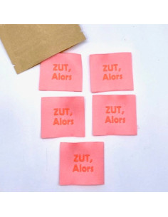 Lot de 5 étiquettes tissées à coudre Zut Alors 2