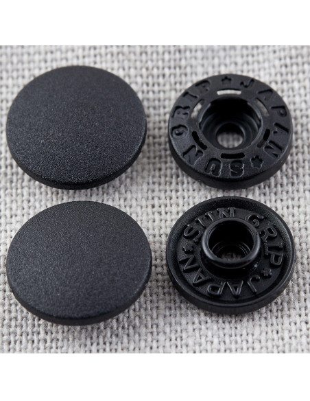 Boutons pression magiques sans pince 13 mm - Noir