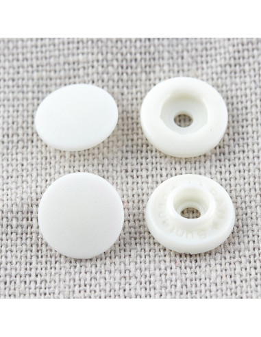 Boutons pression magiques sans pince 9 mm - Blanc