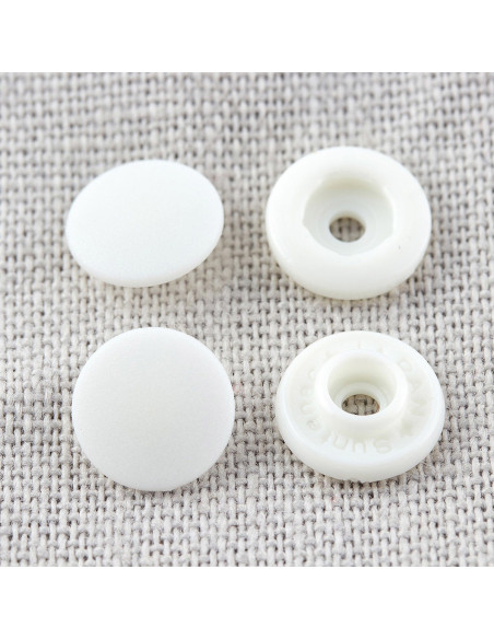 Boutons pression magiques sans pince 9 mm - Blanc