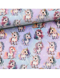 Tissu coton premium - Licorne magique