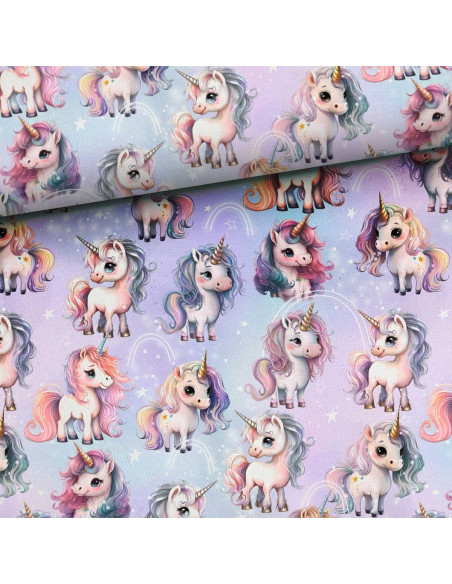 Tissu coton premium - Licorne magique