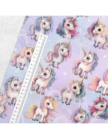 Tissu coton premium - Licorne magique
