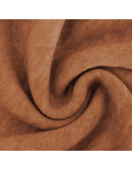 Tissu maille angora - Marron