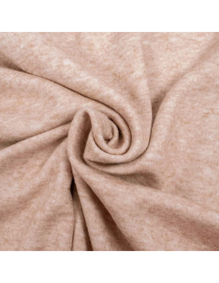 Tissu maille angora - Rose clair