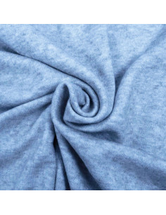 Tissu maille angora - Bleu