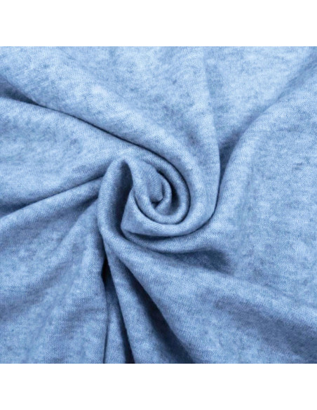Tissu maille angora - Bleu