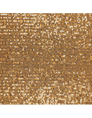 Tissu stretch sequins - Doré
