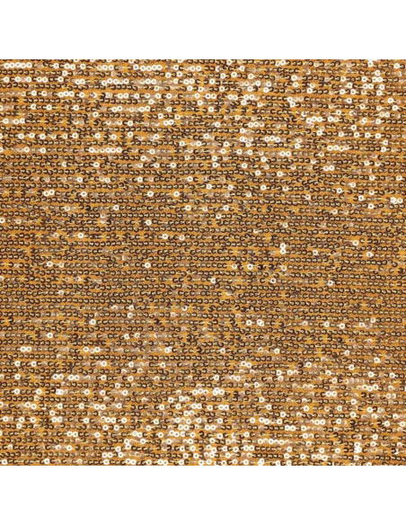 Tissu stretch sequins - Doré