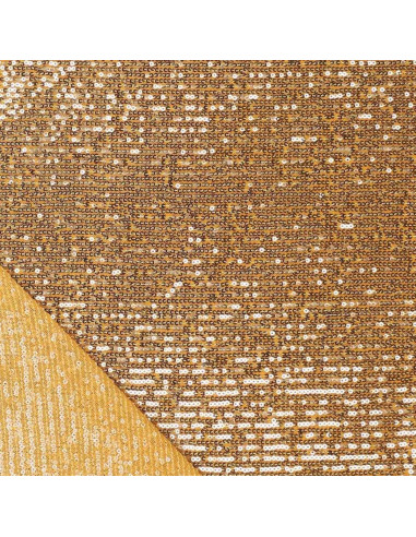 Tissu stretch sequins - Doré