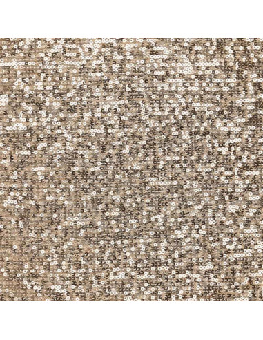 Tissu stretch sequins - Champagne