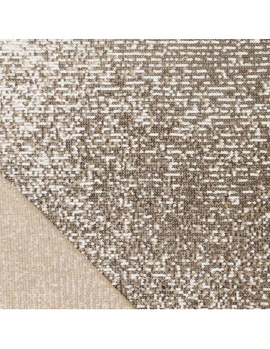 Tissu stretch sequins - Champagne