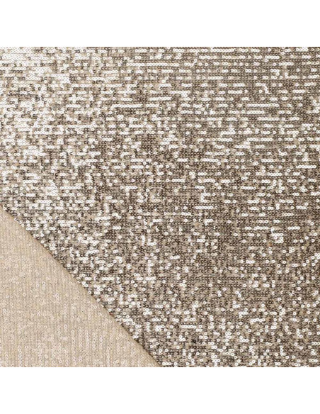 Tissu stretch sequins - Champagne