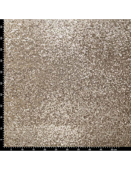 Tissu stretch sequins - Champagne