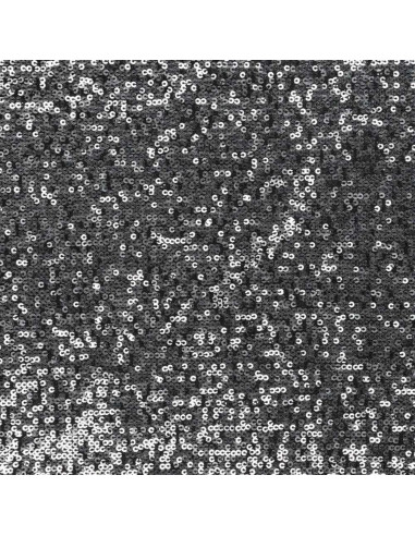Tissu stretch sequins - Gris foncé