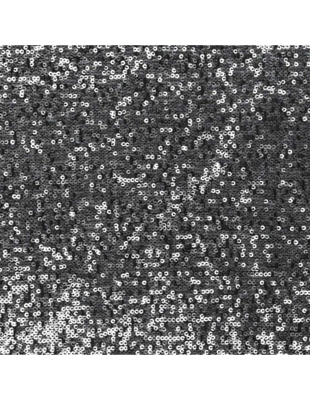 Tissu stretch sequins - Gris foncé