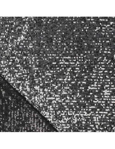Tissu stretch sequins - Gris foncé
