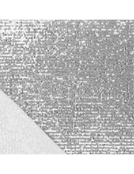 Tissu stretch sequins - Argent