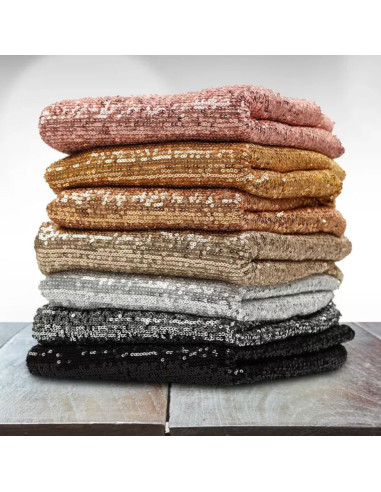 Tissu stretch sequins - Argent