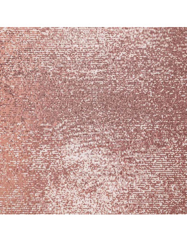 Tissu stretch sequins - Rose