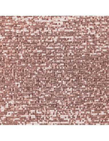 Tissu stretch sequins - Rose