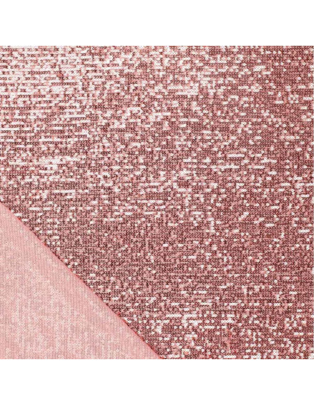 Tissu stretch sequins - Rose