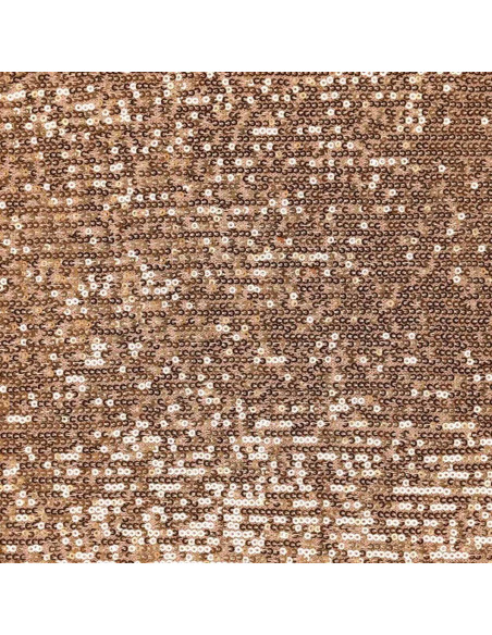 Tissu stretch sequins - Or foncé