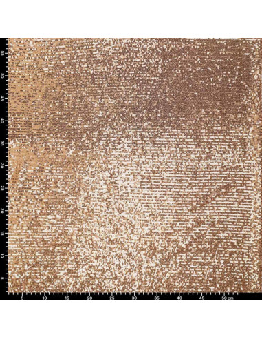 Tissu stretch sequins - Or foncé